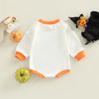 Pumpkin Crew-Neck Romper — Back view