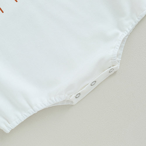 Autumn Pumpkin Bodysuit — Fastening detail