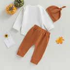 Pumpkin Three-Piece Baby Set — Back view