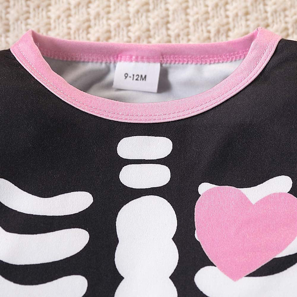 Little Skeleton Two-Piece Set — Neckline detail