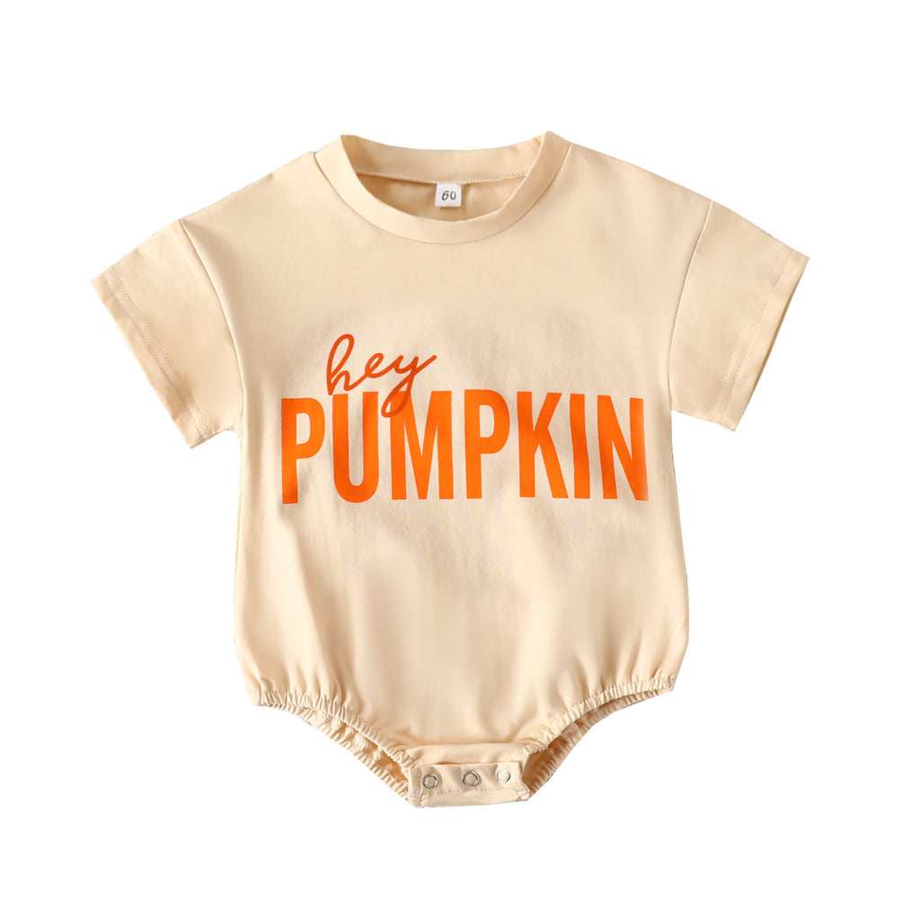 Halloween Letter Romper — Front view