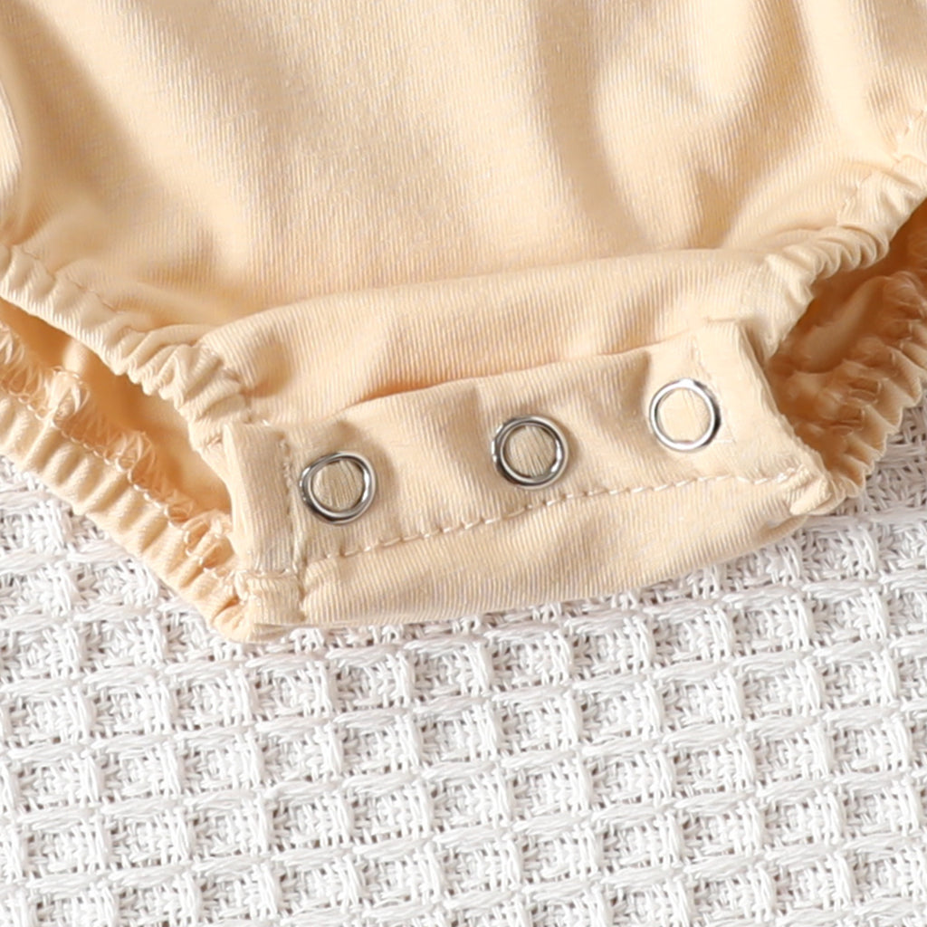 Halloween Letter Romper — Fastening detail