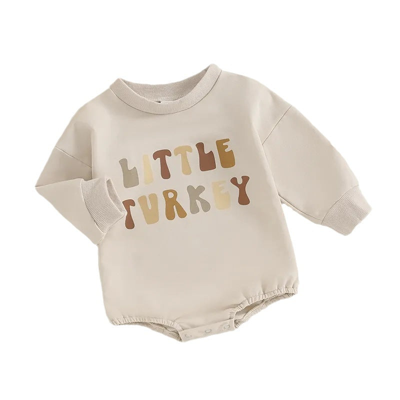 Pumpkin Letter Bodysuit — Front view