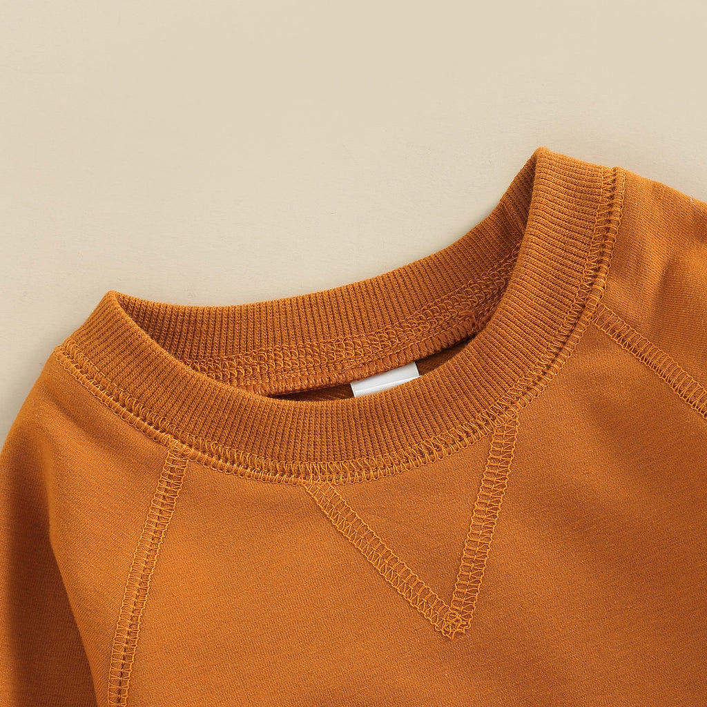 Pumpkin Patch Two-Piece Set — Neckline detail