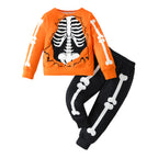 Orange Skeleton Two-Piece Set — Front view