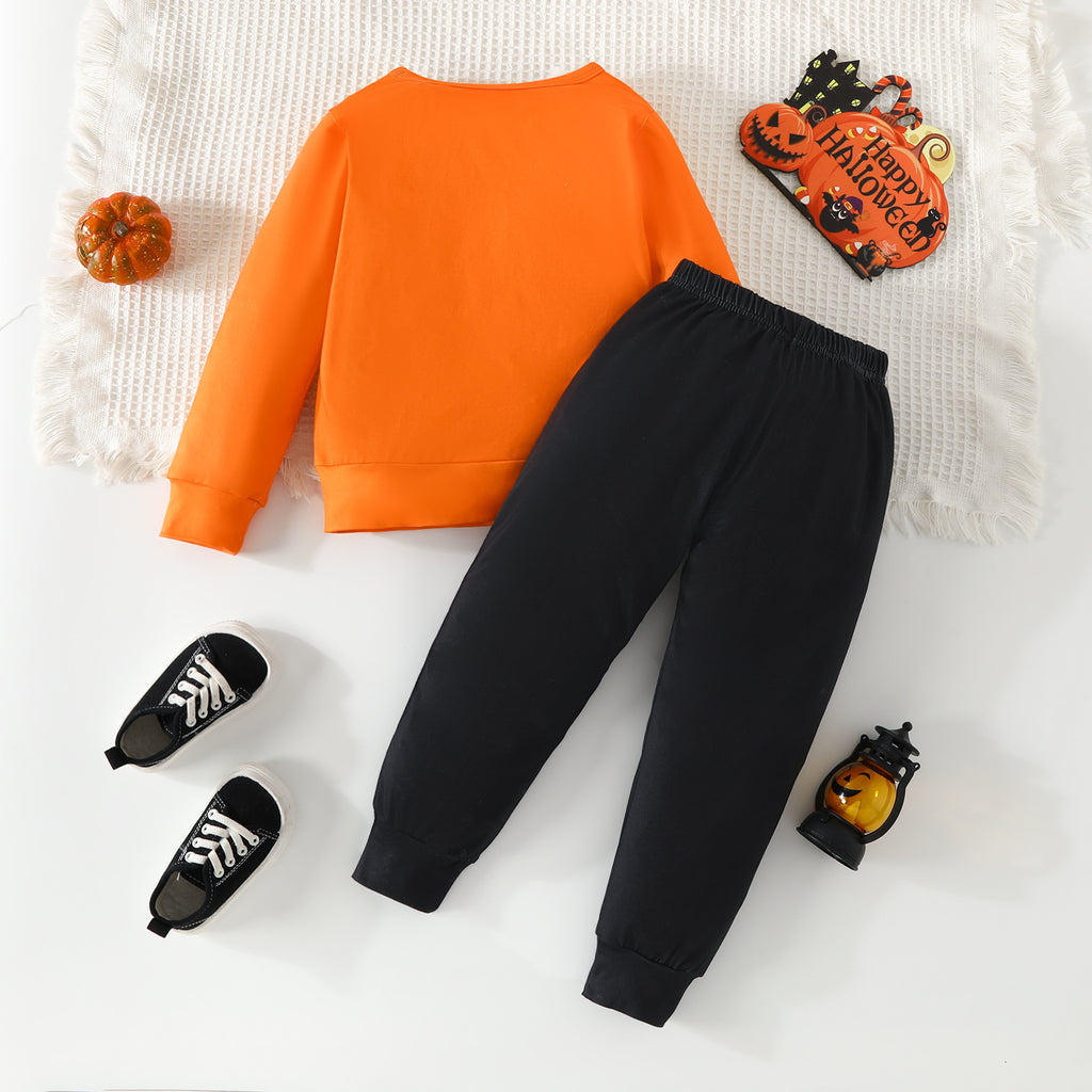 Orange Skeleton Two-Piece Set — Back view