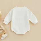 White Pumpkin Baby Bodysuit — Back view