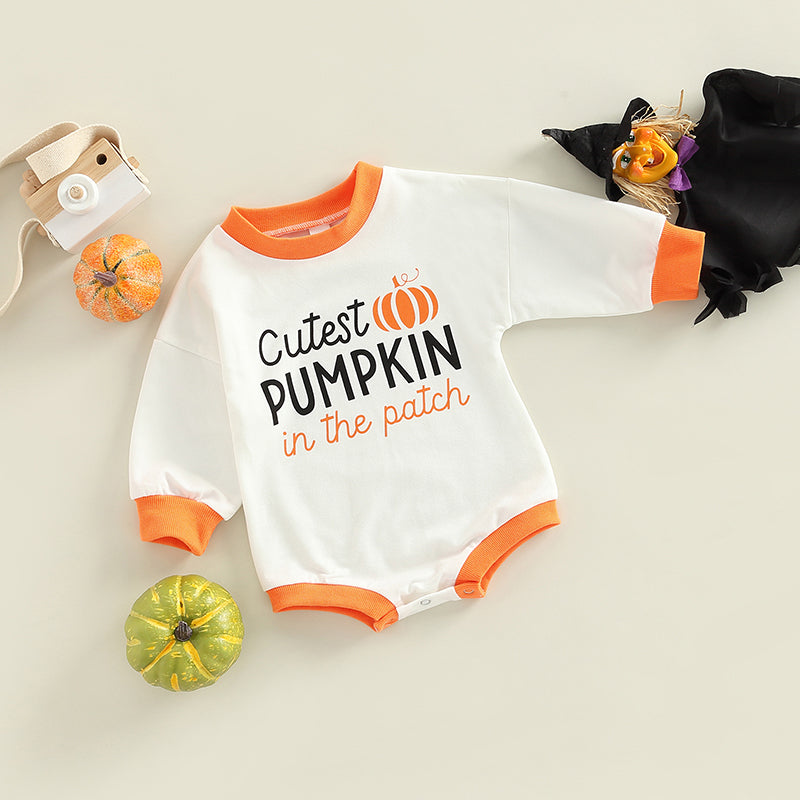 Pumpkin Crew-Neck Romper